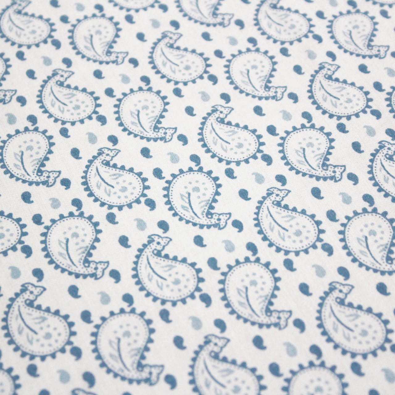 Soft 250 TC Printed Floral Cotton Fitted Bedsheet in Blue online at best prices