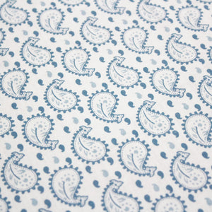 Soft 250 TC Printed Floral Cotton Fitted Bedsheet in Blue online at best prices