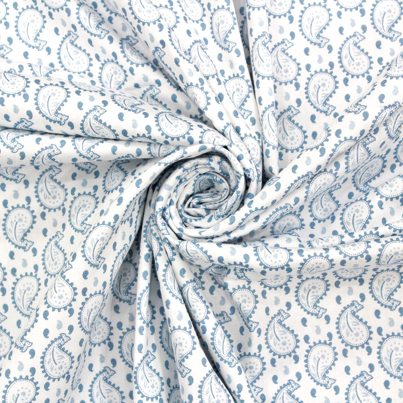 Soft 250 TC Printed Floral Cotton Fitted Bedsheet in Blue online at best prices