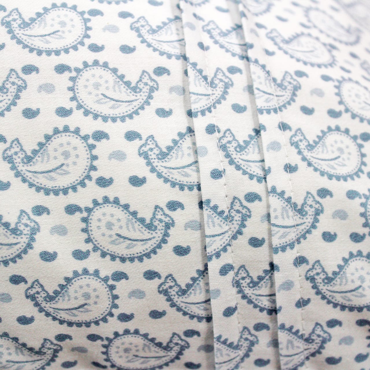 Soft 250 TC Printed Floral Cotton Fitted Bedsheet in Blue online at best prices
