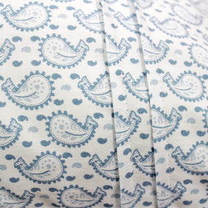 Soft 250 TC Printed Floral Cotton Fitted Bedsheet in Blue online at best prices