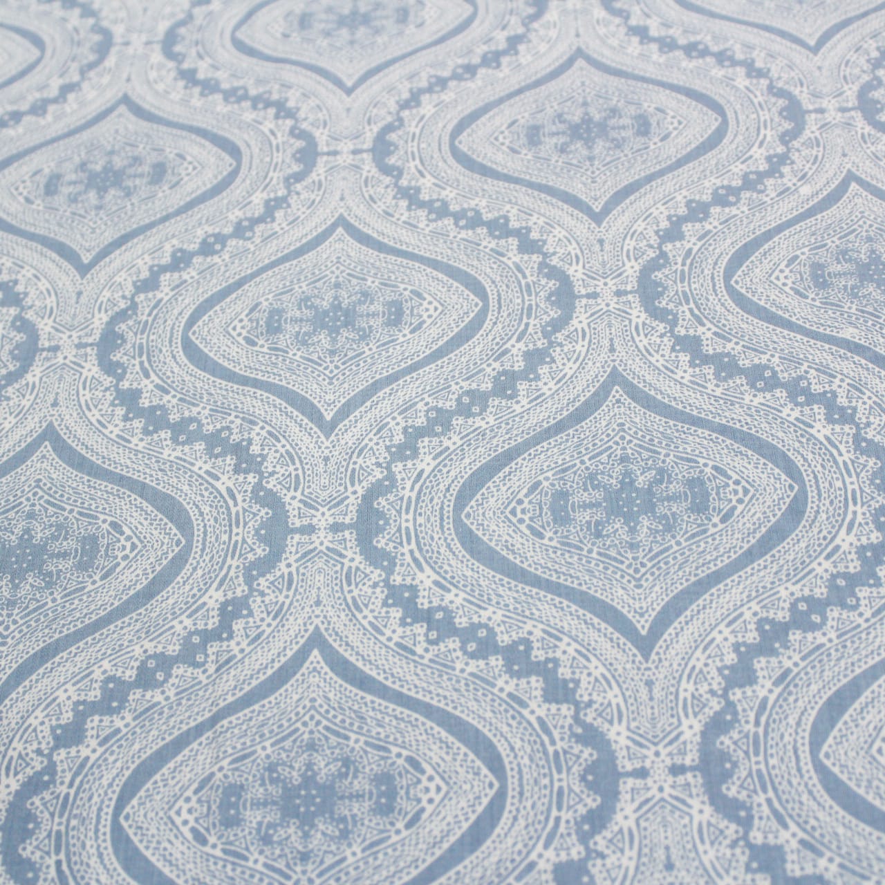 Soft 250 TC Printed Floral Cotton Fitted Bedsheet in Blue online at best prices