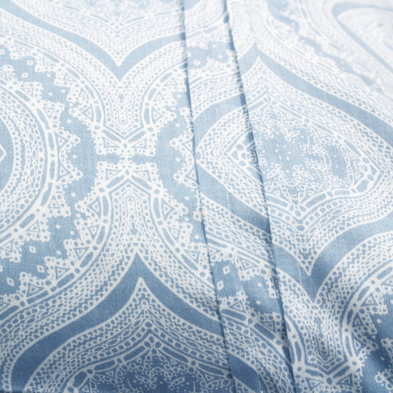 Soft 250 TC Printed Floral Cotton Fitted Bedsheet in Blue online at best prices