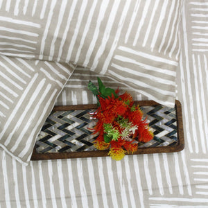 Soft 250 TC Printed Floral Cotton Fitted Bedsheet in Brown online at best prices