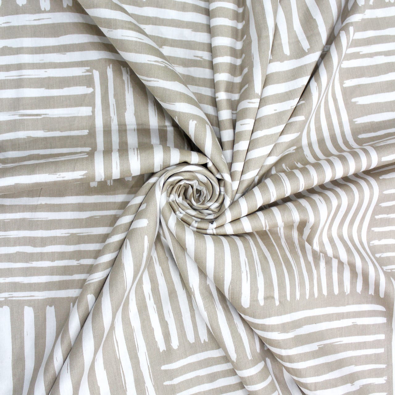 Soft 250 TC Printed Floral Cotton Fitted Bedsheet in Brown online at best prices
