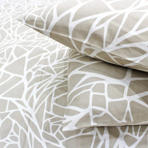 Soft 250 TC Printed Floral Cotton Fitted Bedsheet in Brown online at best prices