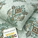 Printed Floral Cotton 300 TC Bedsheet with Pillow Covers - Green
