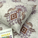 Printed Floral Cotton 300 TC Bedsheet with Pillow Covers - Purple