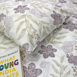 Printed Floral Cotton 300 TC Bedsheet with Pillow Covers - Burgundy