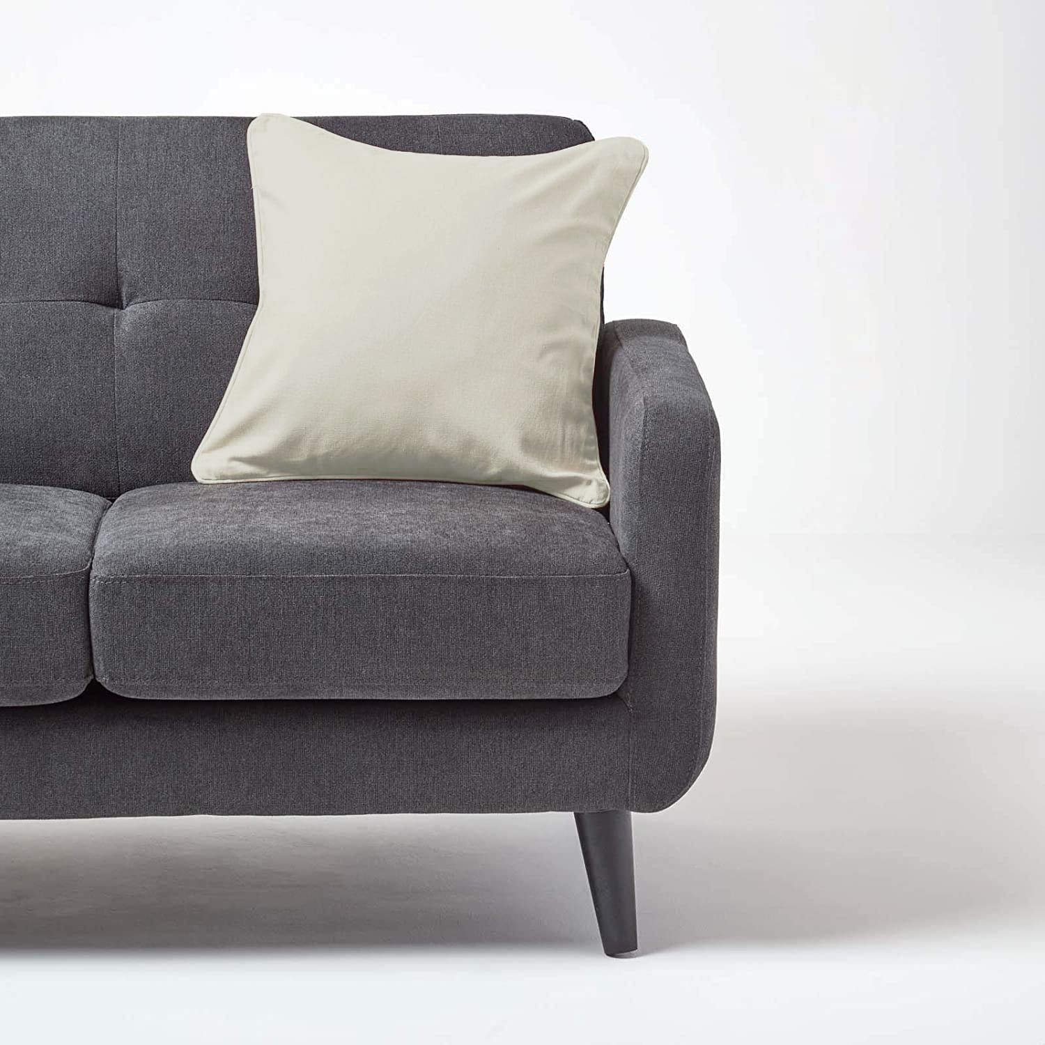 Plain Cotton Decorative Cushion Cover 1 Pc in Khaki online at best prices