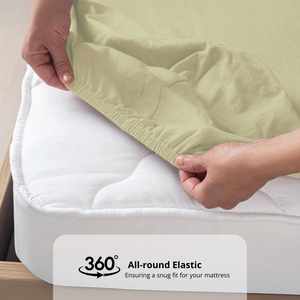 Plain Cotton Satin 400 TC Bedsheet 
