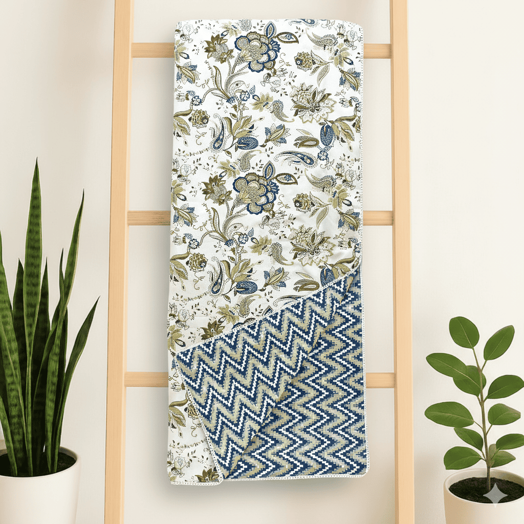 IRIS Designer Border Cotton Reversible Dohar 