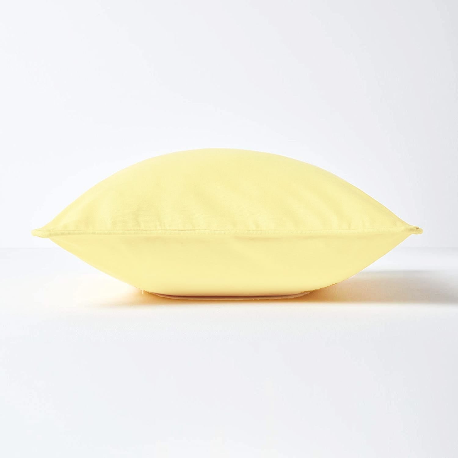 Plain Cotton Decorative Cushion Cover 1 Pc in Light Yellow online at best prices