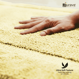 Full View  Luxury Reversible Cotton Bathmat, Light Gold