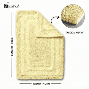 Close-up of  Luxury Reversible Cotton Bathmat, Light Gold