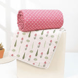 IRIS Designer Border Cotton Reversible Dohar, Magenta