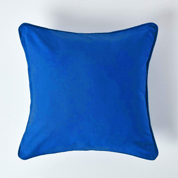 Plain Cotton Decorative Cushion Cover 1 Pc in Marine Blue online at best prices