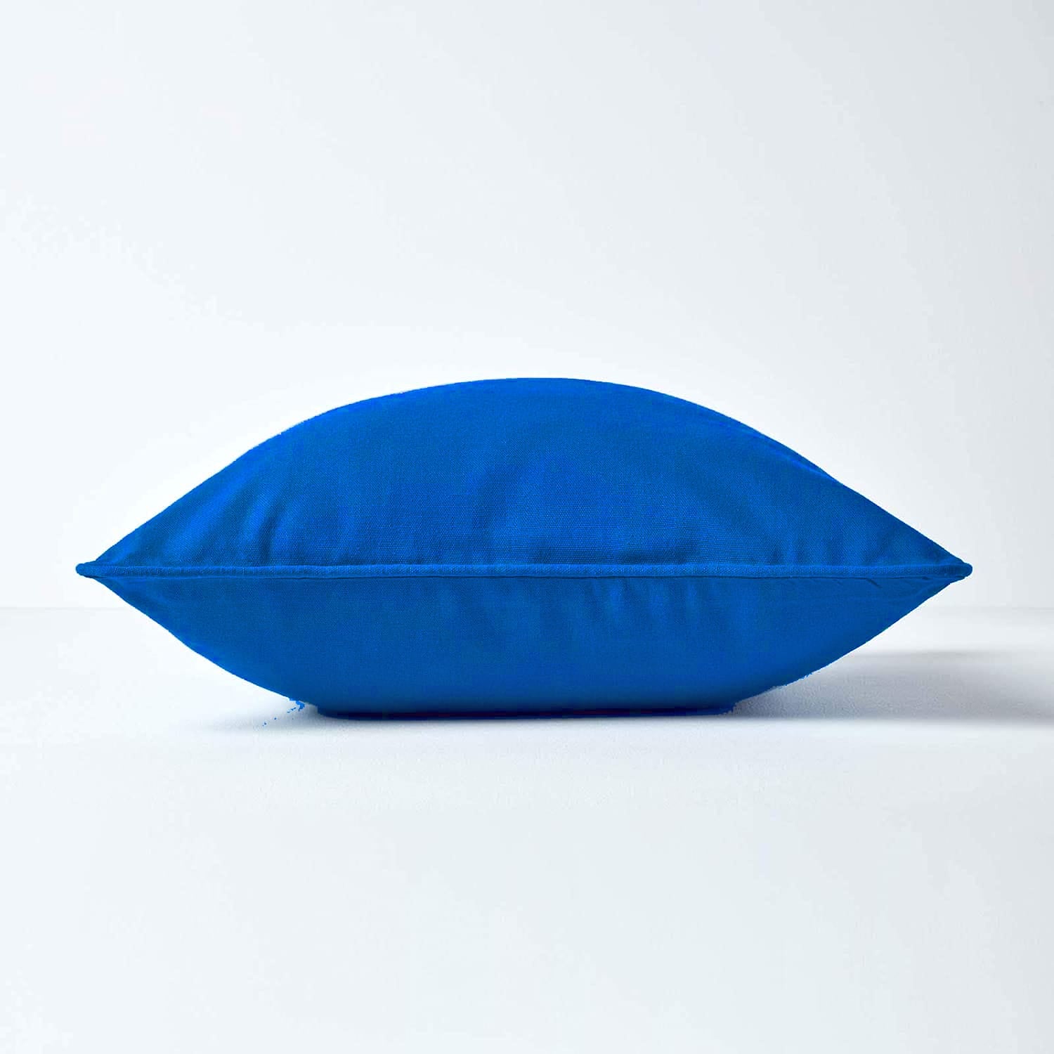 Plain Cotton Decorative Cushion Cover 1 Pc in Marine Blue online at best prices