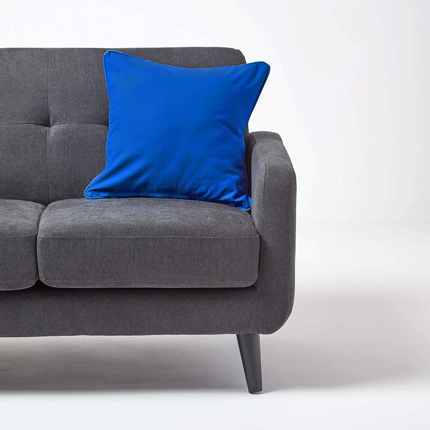 Plain Cotton Decorative Cushion Cover 1 Pc in Marine Blue online at best prices