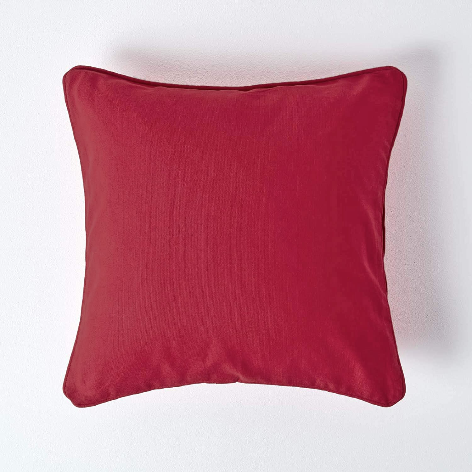Plain Cotton 1 Pc Decorative Cushion Cover - Maroon