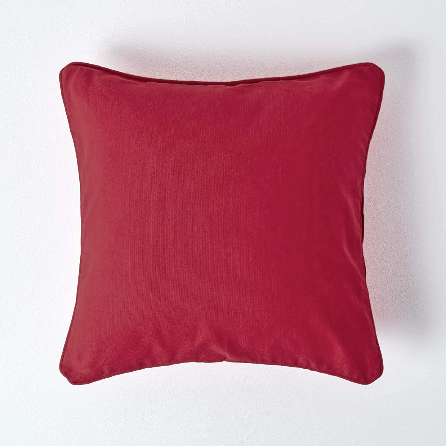 Plain Cotton Decorative Cushion Cover 1 Pc in Maroon online at best prices