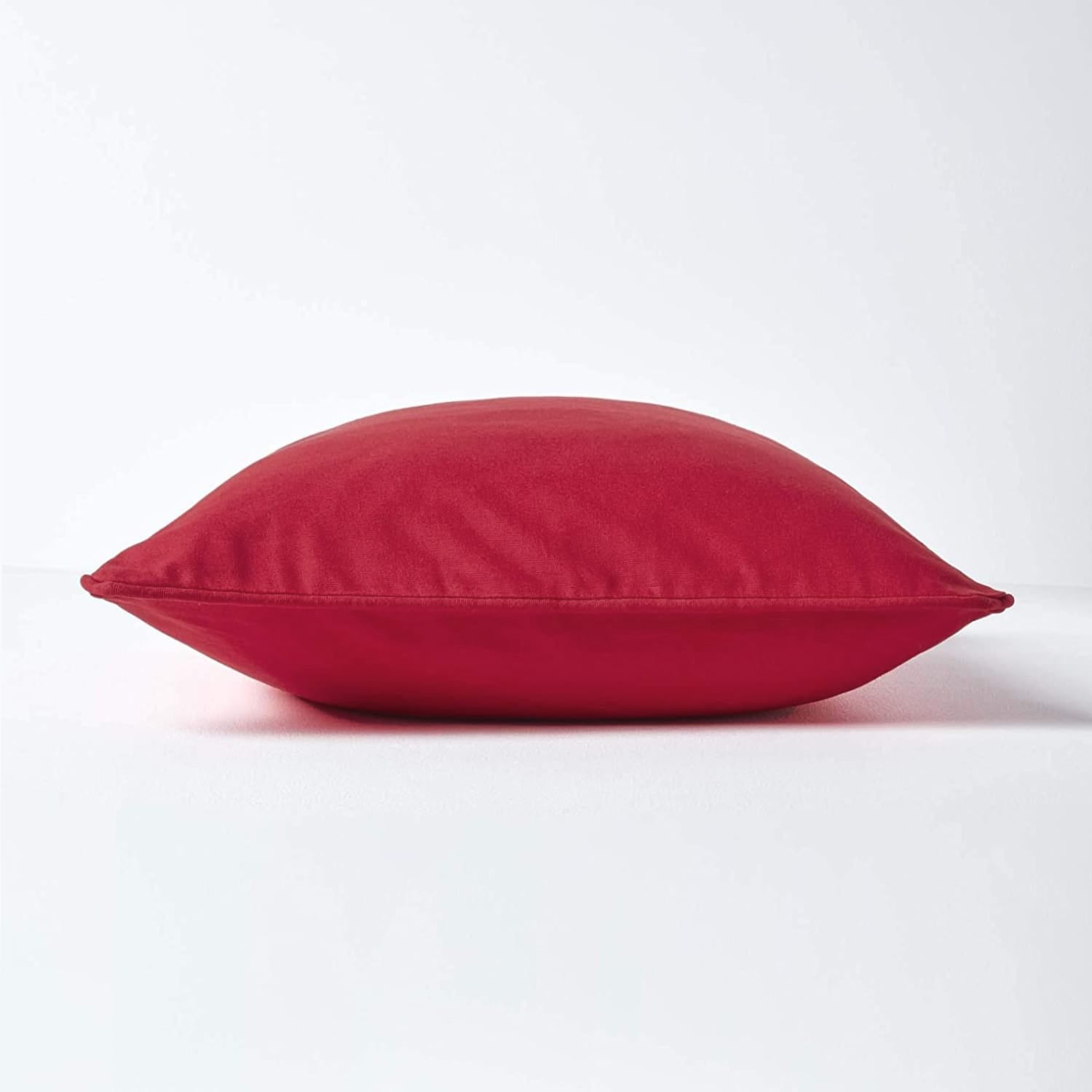 Plain Cotton 1 Pc Decorative Cushion Cover - Maroon