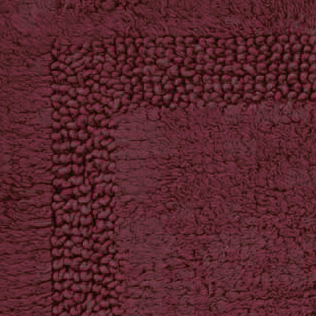 Close-up of AURAVE Luxury Reversible Cotton Bathmat, Maroon