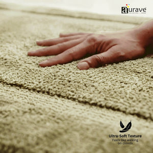 AURAVE Luxury Reversible Cotton Bathmat, Mouse