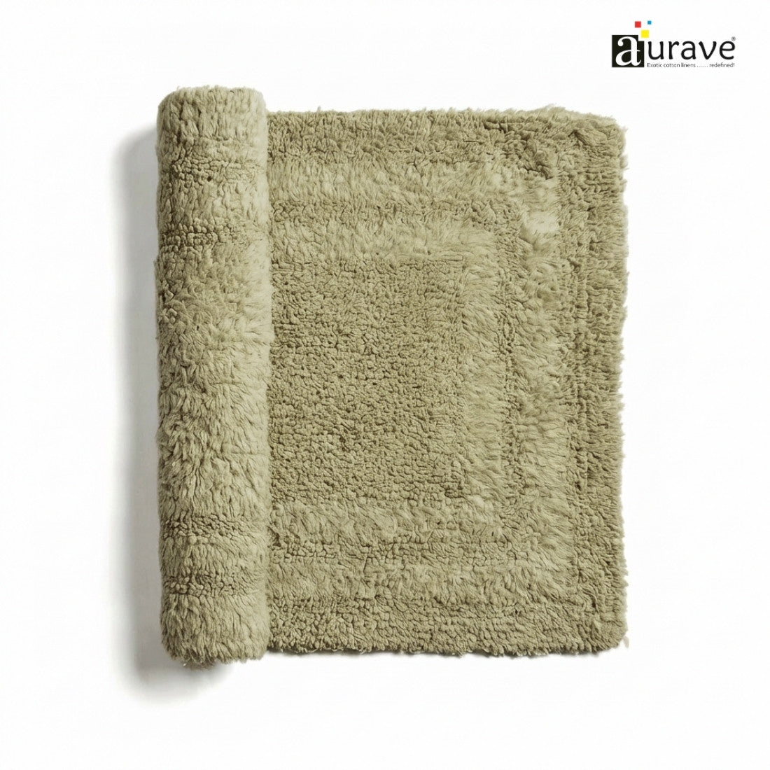 AURAVE Luxury Reversible Cotton Bathmat, Mouse