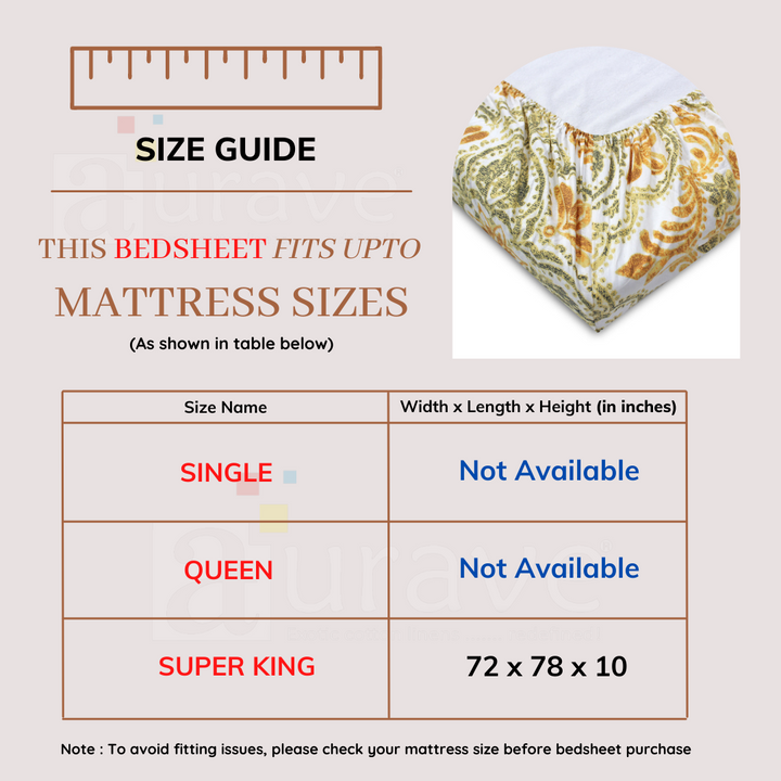 Soft Geometrical Print 250 TC Fitted Bedsheet In Grey At Best Prices