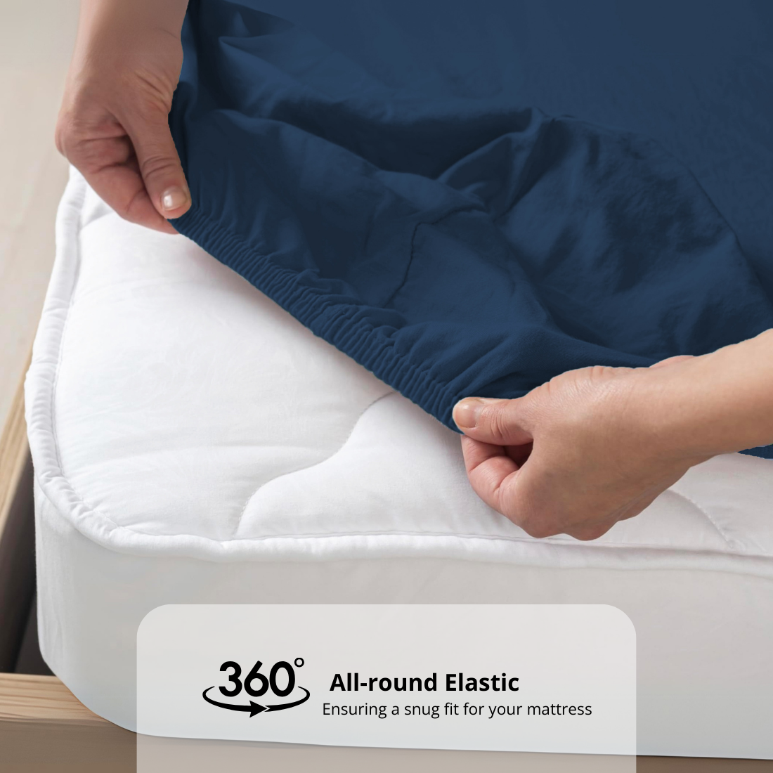 Plain Cotton Satin 400 TC Bedsheet 
