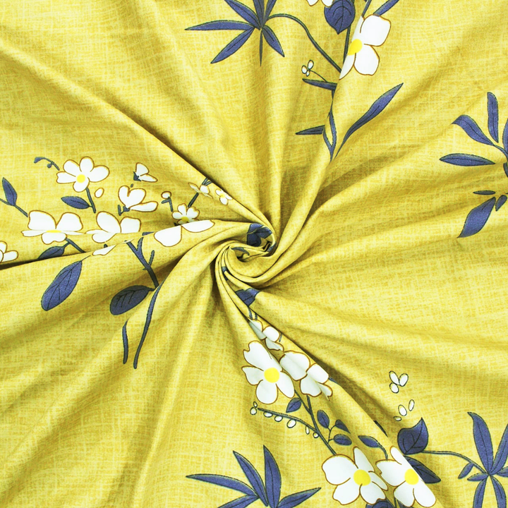 Floral 210 TC olive fitted bedsheet Design 