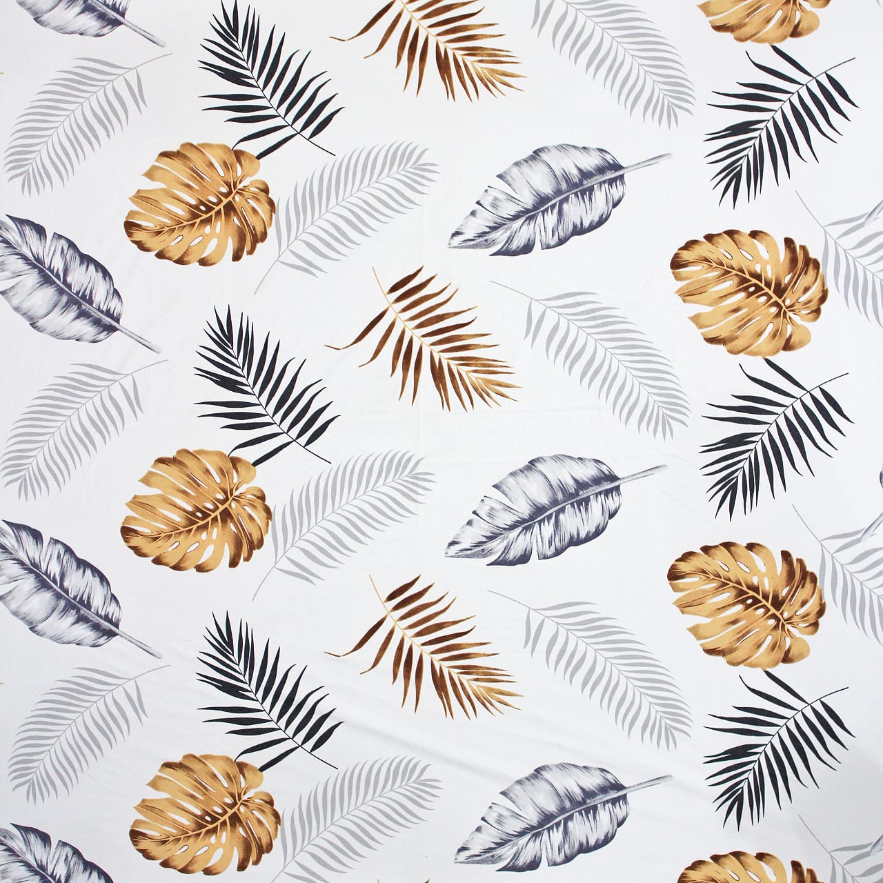 Cotton Floral Print 210 TC King Size Fitted Bedsheet In Brown At Best Prices