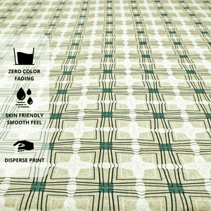 Cotton blend double bedsheet with durable disperse print, soft and skin-friendly fabric