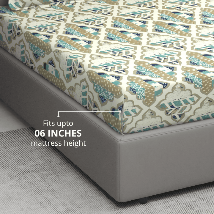 Cotton blend fitted bedsheet