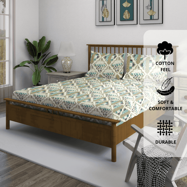Cotton blend double bedsheet