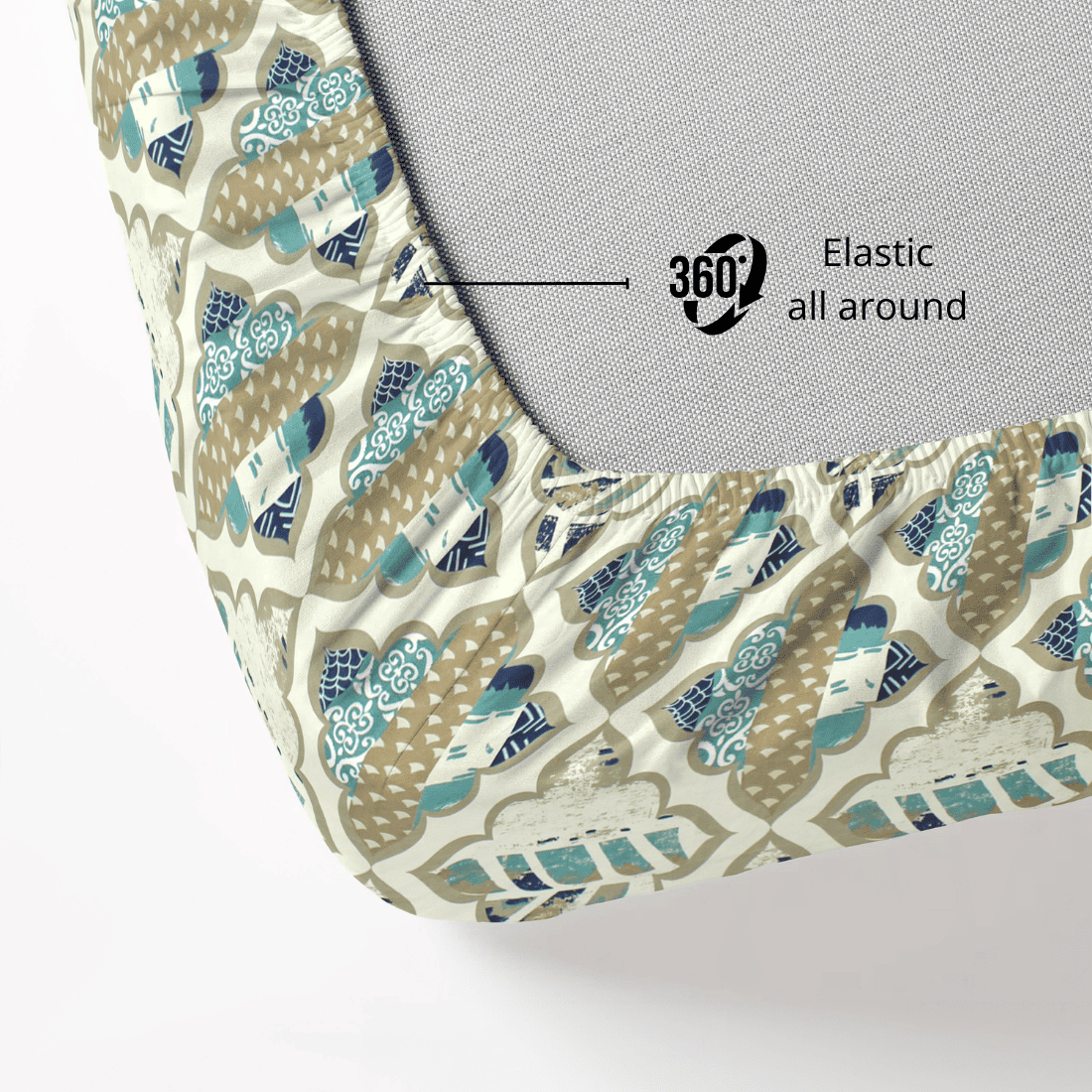 blend fitted bedsheet with elastic edges for secure mattress fit