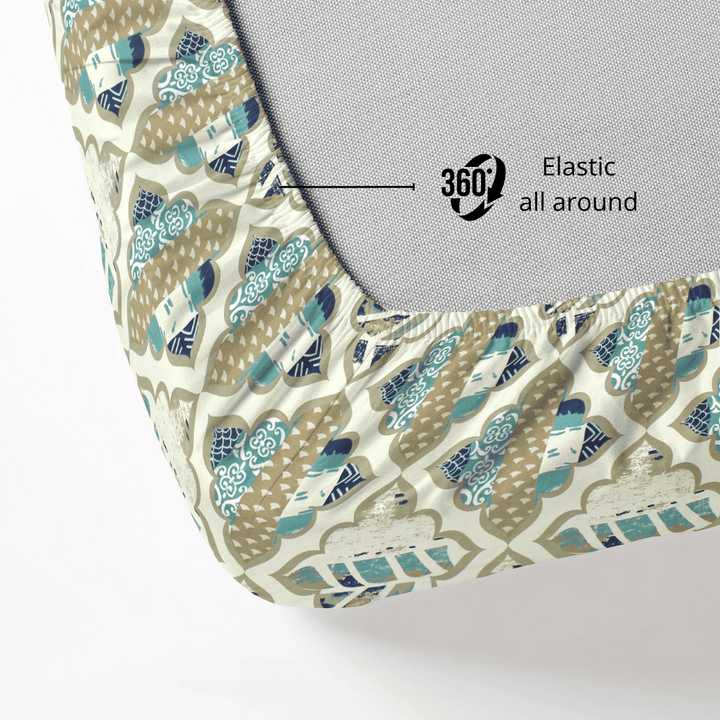 blend fitted bedsheet with elastic edges for secure mattress fit