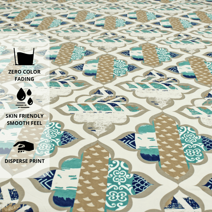 Cotton blend double bedsheet side angle view