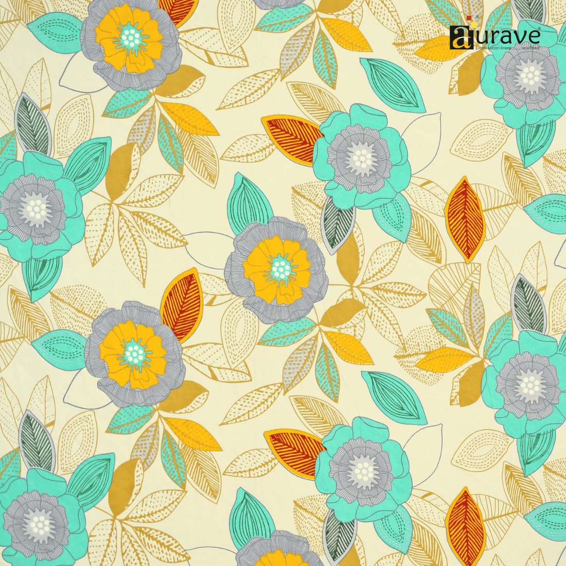 Close up Printed Floral  Design 