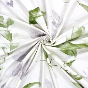 Soft Cotton Floral Print 210 TC Fitted Bedsheet In Cream At Best Prices