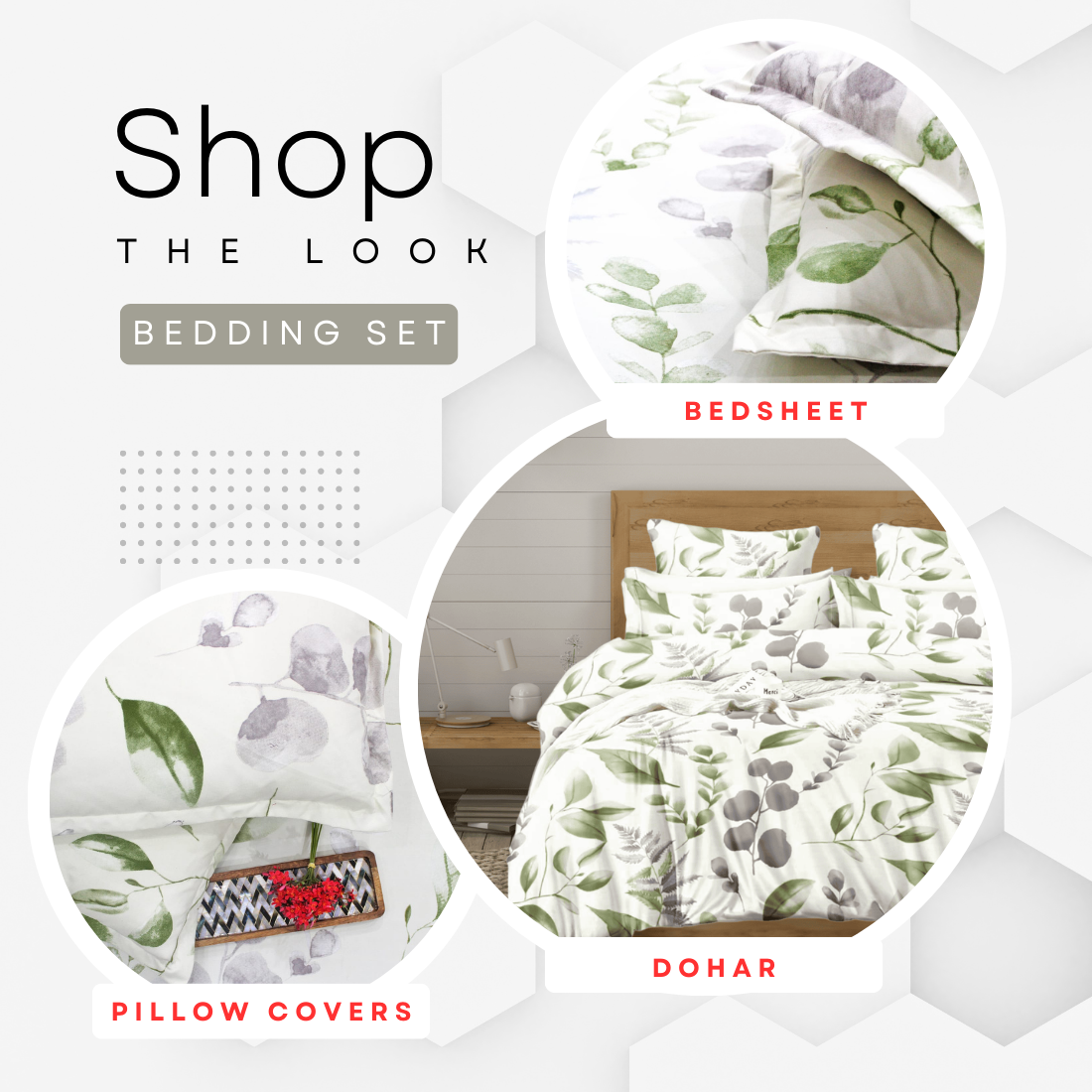 Soft Cotton Floral Print 210 TC Fitted Bedsheet In Cream At Best Prices