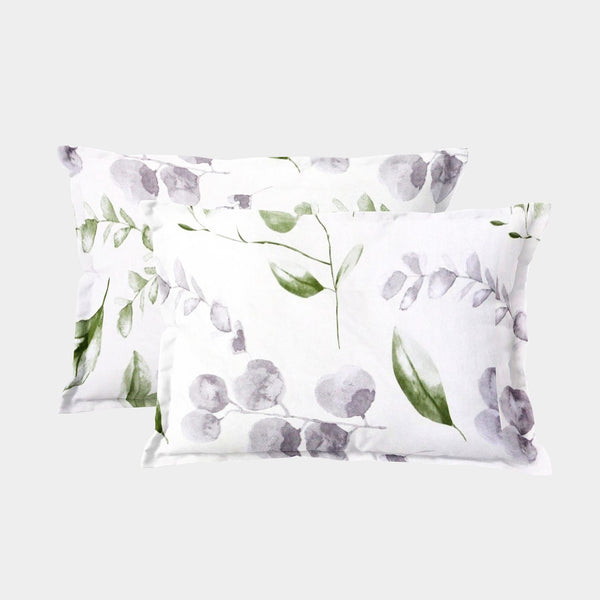 Soft Floral Print Pillow Cover Set In Cream Online At Best prices(2 Pcs) 