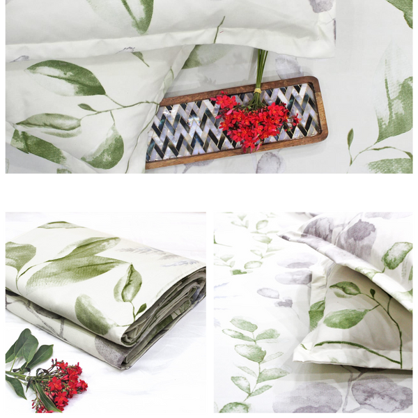 Cream Festive Collection Floral Dohar Bedsheet Set (4 Pc) online in India
