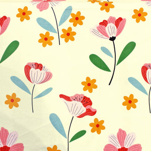Close up of Floral Fitted bedsheet design