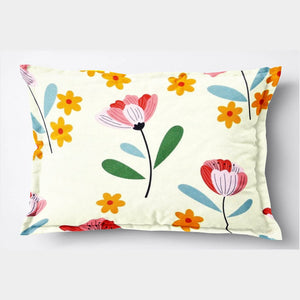 Soft Floral Print Pillow Cover Set In Multicolor Online At Best prices(2 Pcs)
