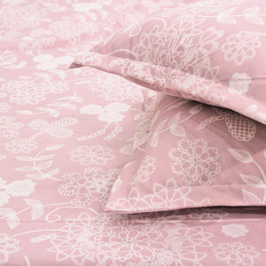 Stylish Peach 210 TC Cotton Floral Flat Bedsheet At Best Price