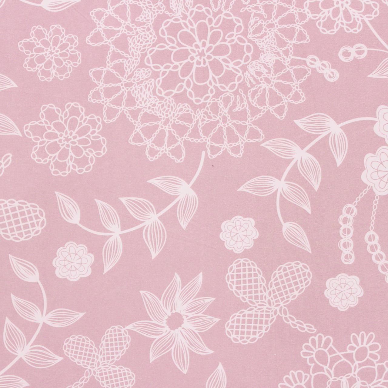 Stylish Peach 210 TC Cotton Floral Flat Bedsheet At Best Price