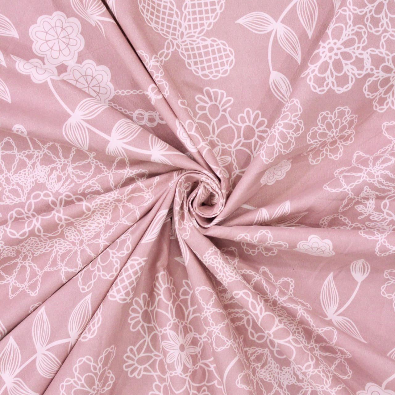 Stylish Peach 210 TC Cotton Floral Fitted Bedsheet At Best Price