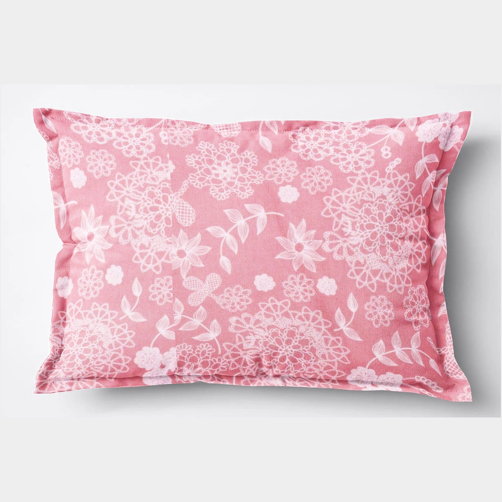 Soft Floral Print Pillow Cover Set In Peach Online At Best prices(2 Pcs)